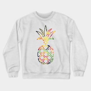 Tropical Pineapple Geometric Crewneck Sweatshirt